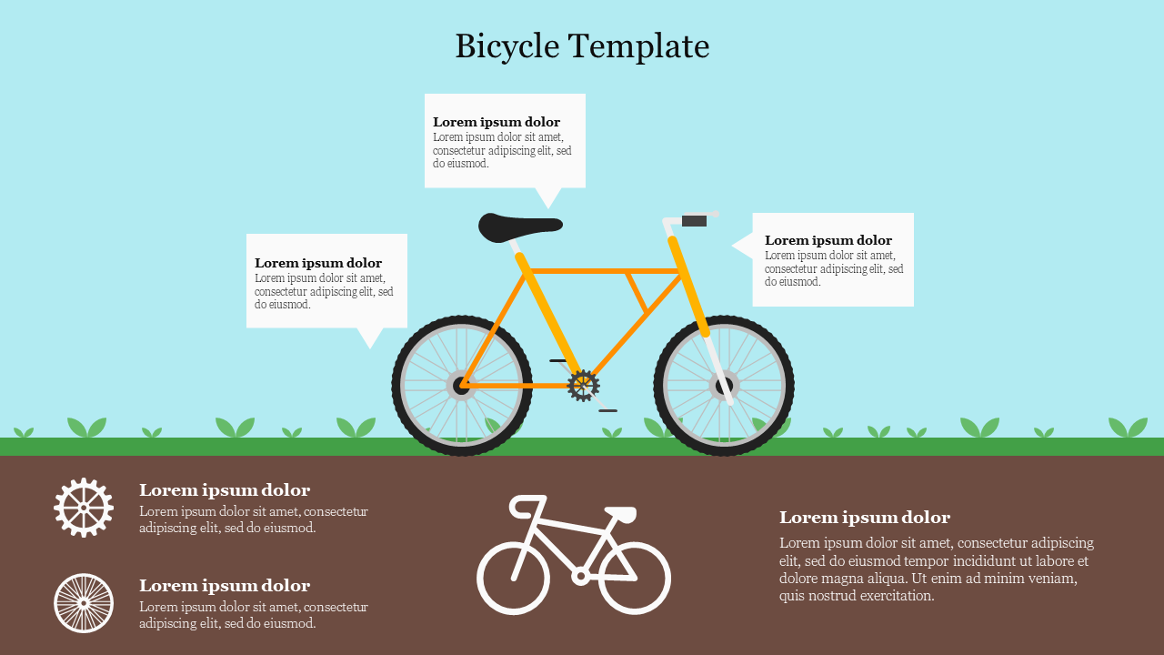 Free - Amazing Bicycle Template PowerPoint Presentation Slide